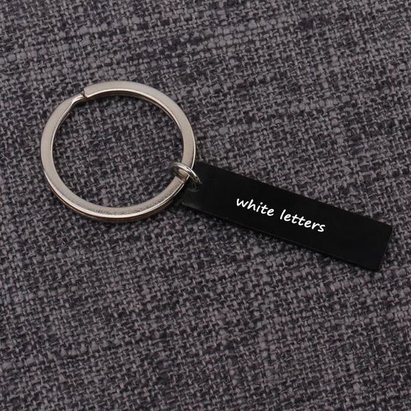

keychains bag charm key tag customized name can be engraved anyone`s keys gift jewelry ornaments keychain specialised gifts oblong keyring, Silver