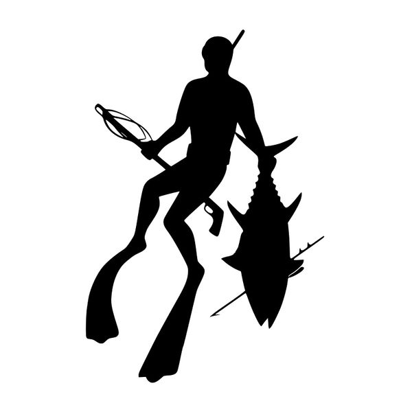 

17*11.5cm spear fishing sticker vinyl new style oem hobby jdm car stickers and decals funny