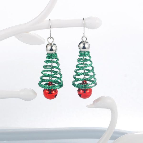 

christmas decorations earrings crystal snowman jewelry tree stud earring hook xmas party gift for women