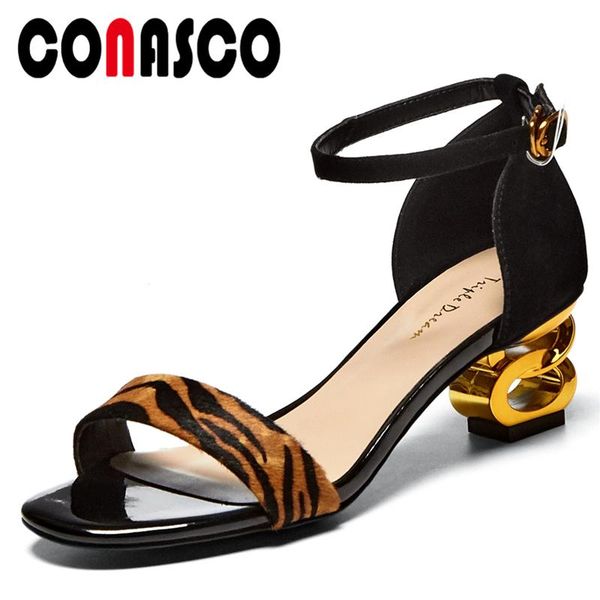 

retro fashion women sandals kid suede leopard pumps summer wedding party casual strange high heels shoes woman, Black