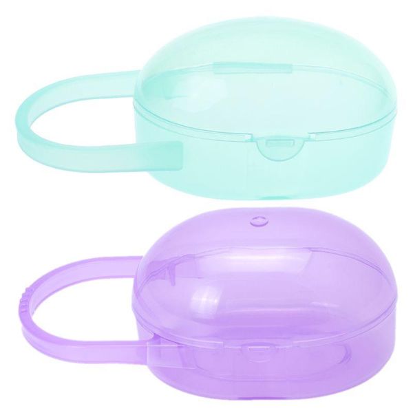 

pacifiers# baby nipple container box portable carry cases teether storage organizer plastic pacifier soother case mini transparent travel