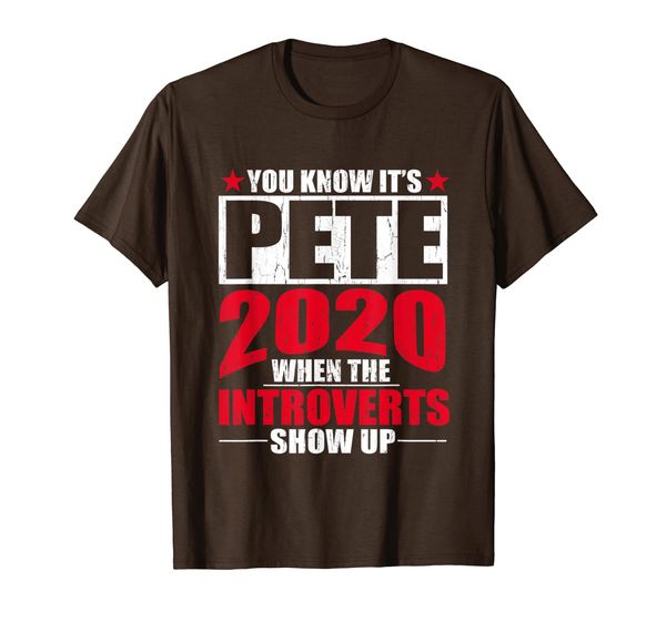 

introverts pete team pete buttigieg 2020 for president gifts t-shirt, White;black
