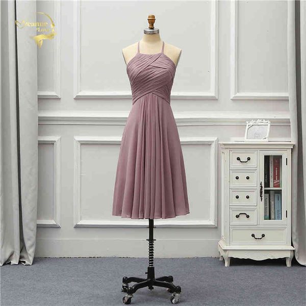 

dresses jeanne love chiffon knee length es arrival simple cocktail party elegant halter women jo002943, White;black