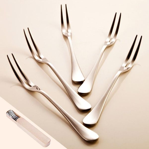 

forks fruit fork, stainless steel cake creative moon dessert stick, set of 5