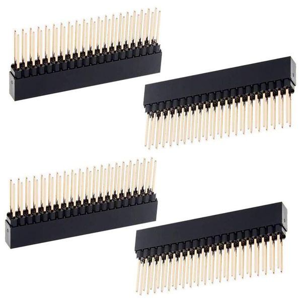 

20(40 pin) stacking header for raspberry pi a+/b+/pi 2/pi 3 extra tall (pack of 4) computer cables & connectors