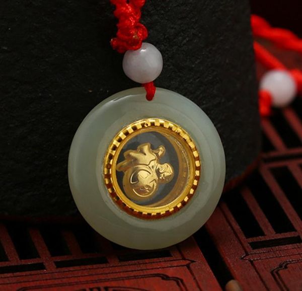 

lockets 3d gold inlay and tian yu rich pendanth10#, Silver