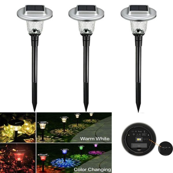 

lawn lamps 3pcs solar led garden light outdoor street lamp rgb lighting waterproof landscape decoration for pathway yard sunlight