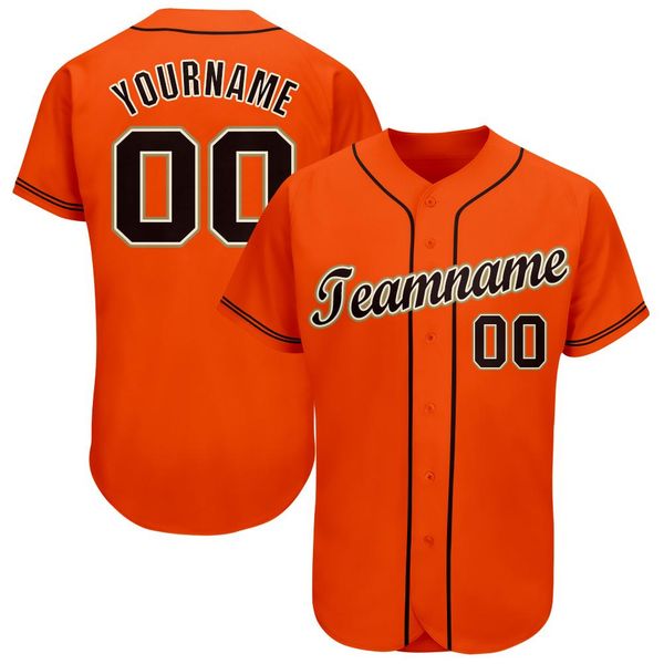 

custom orange black-cream baseball jersey, Blue;black
