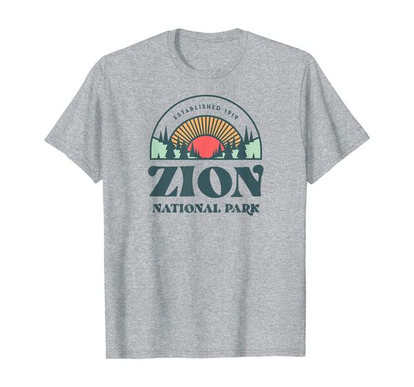 

family vacation shirt - retro zion national park t-shirt, White;black