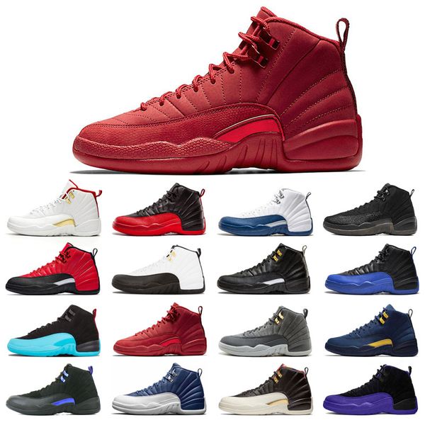 

12s man's basketball shoes high cut black purple blue stone cny dark concord grey fiba flu game french royal gym red o-black reverse ta