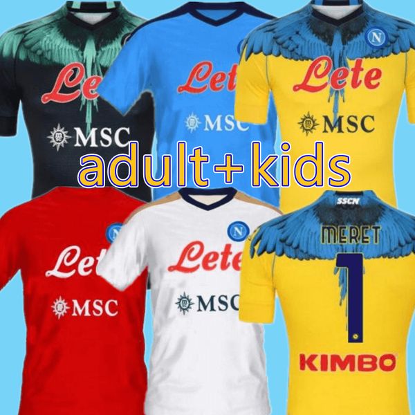 

20/21 napoli home soccer jerseys 2021 away hamsik mertens insigne special edition shirt h. lozano fabian zielinski 3rd football uniform, Black;yellow