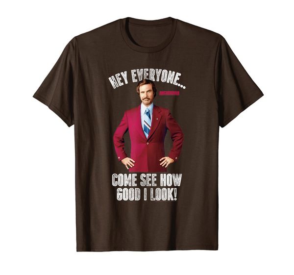 

anchorman come see how good i look t-shirt, White;black