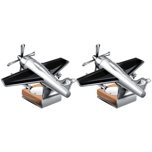 

2pcs car ornament solar energy aircraft adornment (perfume) air freshener