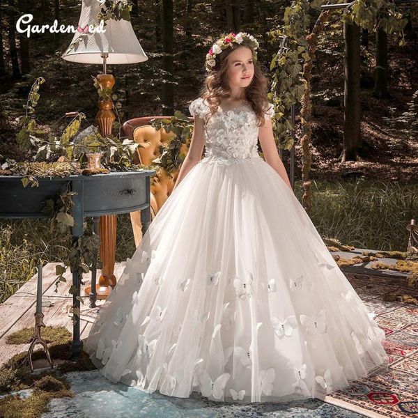 

girl's dresses ivory flower girl dress tulle princess for girls puffy child wedding party little first communion, Red;yellow