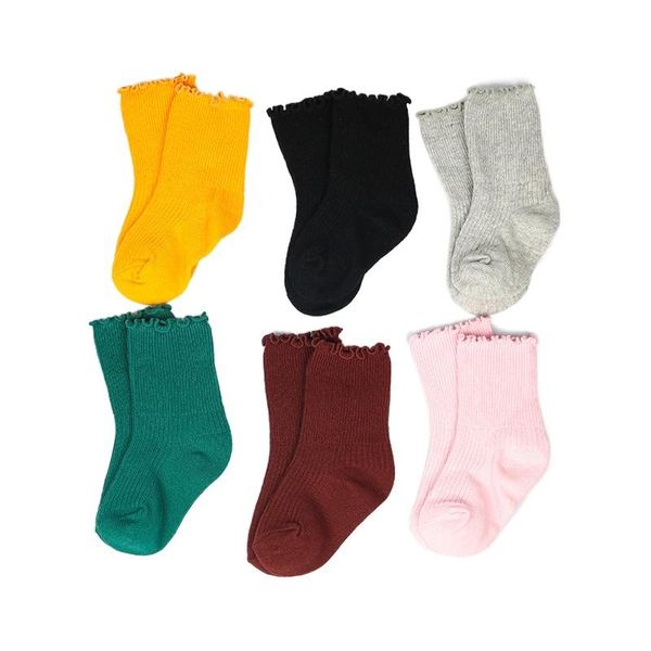

spring baby girl socks solid toddler girls stringy selvedge, Pink;yellow