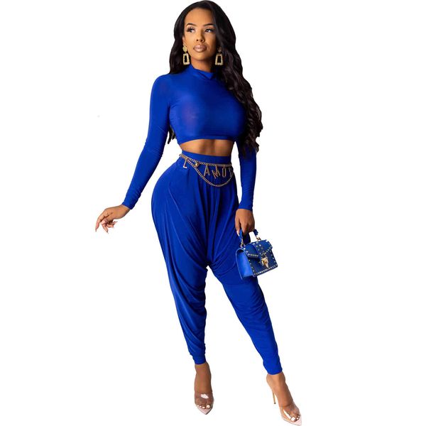 

fashion women solid long sleeves tees and loose pants two pieces clubwear casual outfits crew neck t shirt sets spring autumn, Gray