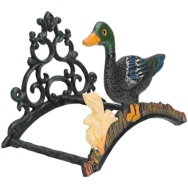 

watering equipments 1pc wall mounted water pipe hanging rack iron duck shape hose holder
