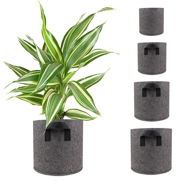 

planters & pots felt plant growing bag with handle vegetable flower potato fabric seed pot eco-friendly ventilate garden tools supplies