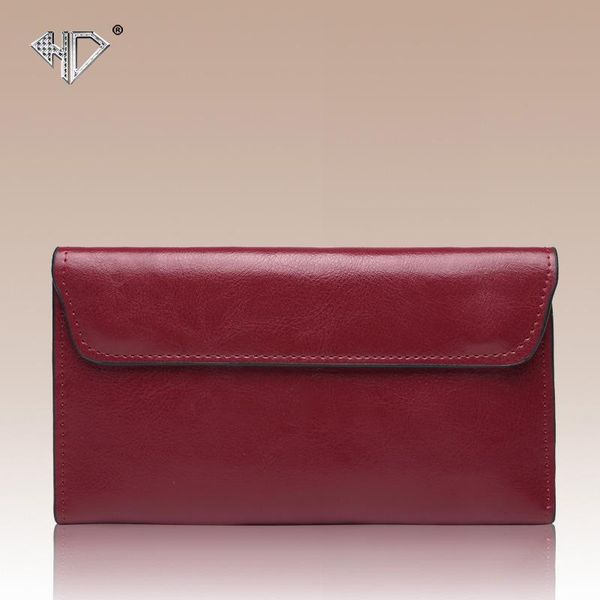 

wallets the long ladies leather mass wallet women's clutch coin purse, Red;black
