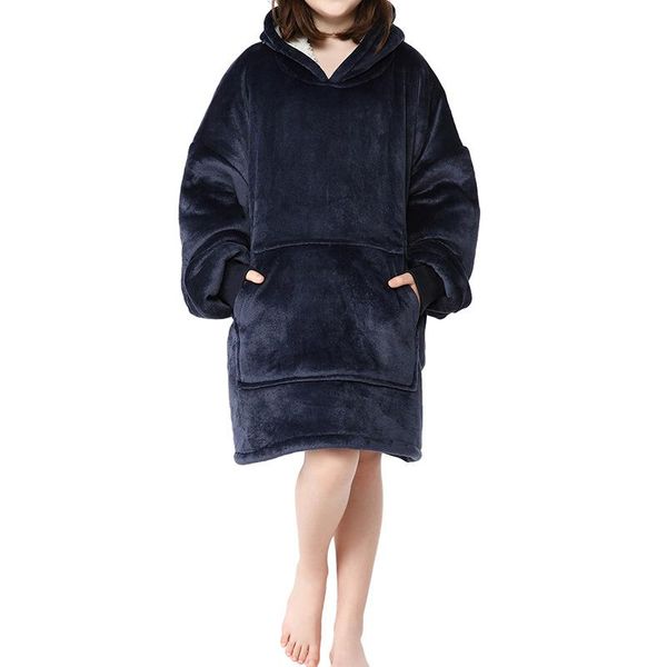 

women's sleepwear winter thick comfy tv blanket sweatshirt kids large throw warm children hoodie fleece weighted blankets for beds outd, Black;red