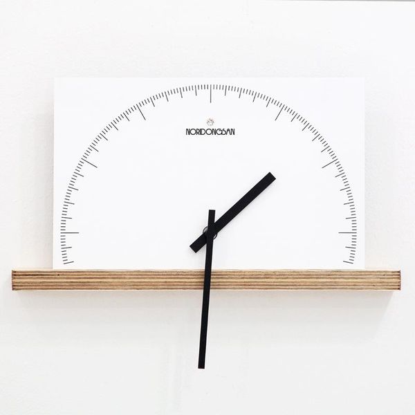 

wall clocks modern design watch mechanism creative wood home decor clock silent living room bedroom fan-shaped needle