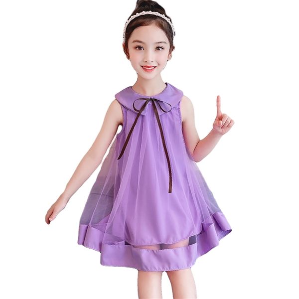 

dress for girls mesh es summer children casual style costume 6 8 10 12 14 210528, Red;yellow