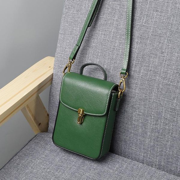 

evening bags leather small bag 2021 mobile phone fashion female mini shoulder messenger anti-theft
