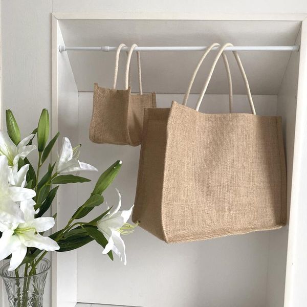 

linen shoulder bags ins for women 2021 tote mummy bag shopping storage