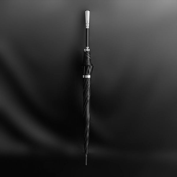 

umbrellas business long handle umbrella big size double layer semi automatic waterproof men regenschirm living utensils