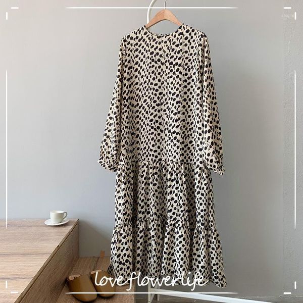 

two piece dress cozok spring temperament medium length 2021 korean long sleeve chiffon skirt yx0265, White