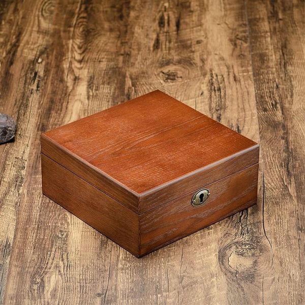 

watch boxes & cases luxury wooden box holder for watches jewelry organizer grids, Black;blue