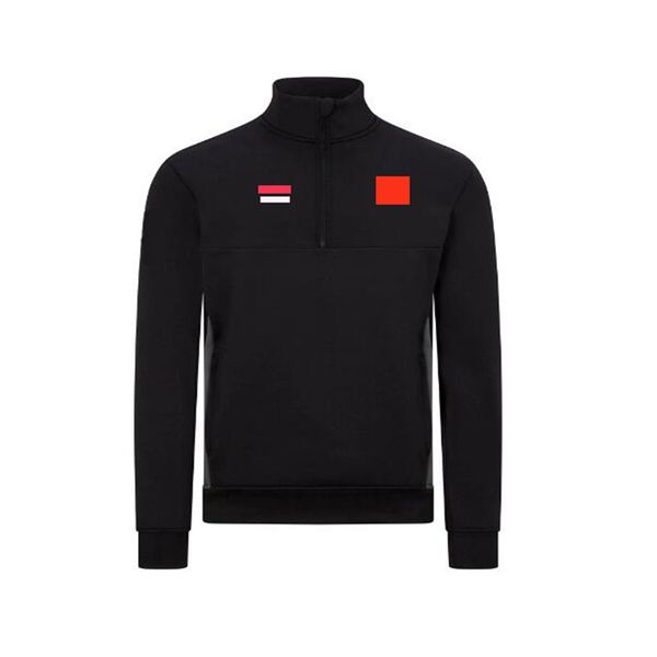 

2021 f1 racing windproof hoodie black zipper jacket simple and stylish, the same style can be customized
