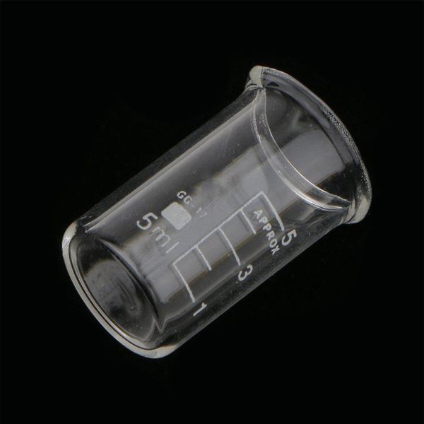 

lab supplies 5pcs capacity 5ml low form beaker measuring glass chemistry borosilicate transparent wholesales