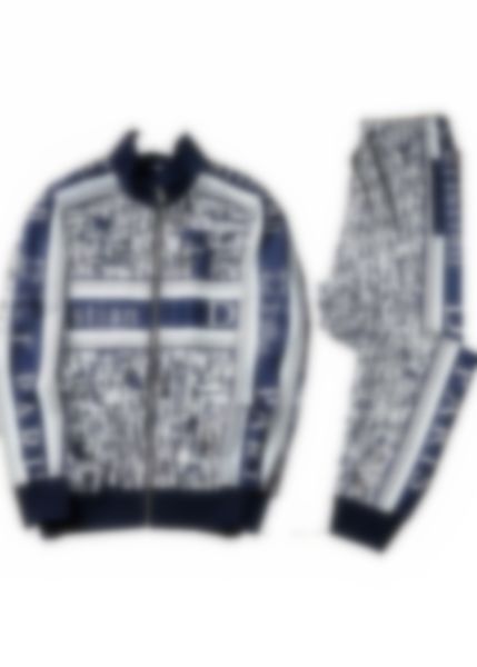 

2021men woemn tracksuit jackets version spring autumn tracksuits with letters side embroidery +pants casual jacket sport suit asian size -3, Gray