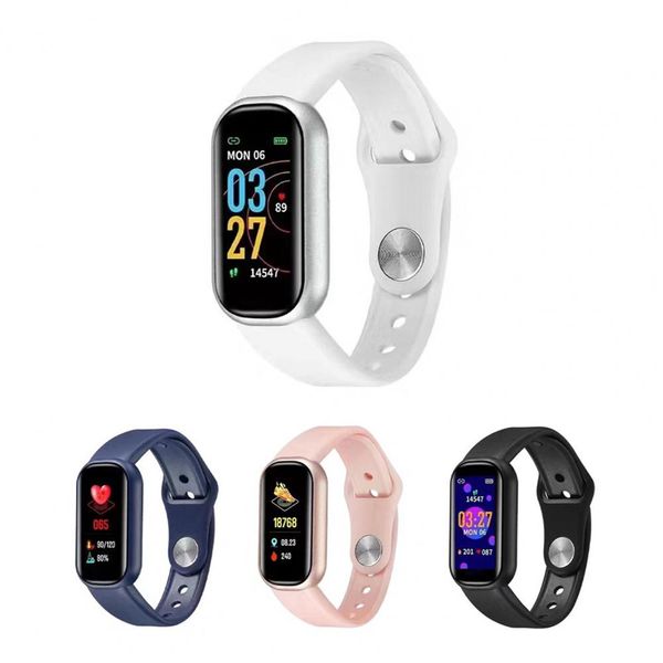 Y16 Smart Watch Touch Control Cardiofrequenzimetro IP65 Impermeabile da 0,96 pollici Bracciale sportivo Fitness Tracker per esterni