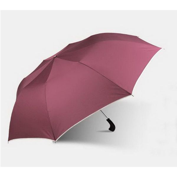 

umbrellas 170206/dual-folding/leather handle manual umbrella/men large strongly sun/rain folding umbrella/umbrella/128*80cm