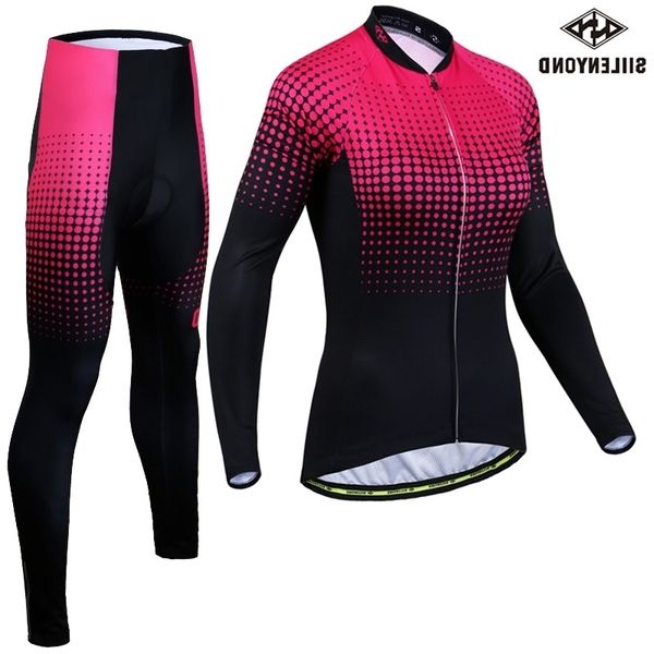 

siil autumn new cycling suit women's slim fit casual wear, Black;red