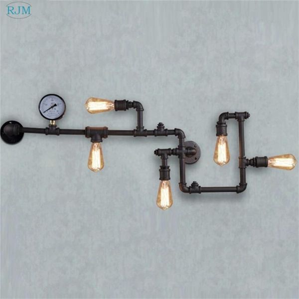 

wall lamp vintage steam punk loft industrial iron rust water pipe retro lights for sconce restaurant bar cafe lighting