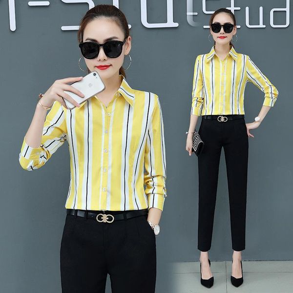 

office lady women shirts striped chiffon blouses plus size xxl blusas femininas elegante womens and women's &, White