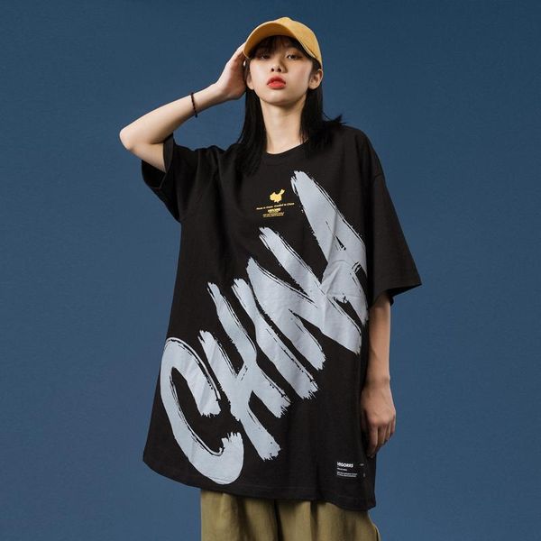 

women's t-shirt black retro clothing 2021 summer soft plus size tee kawaii short sleeve harajuku goth crewneck clothes, White