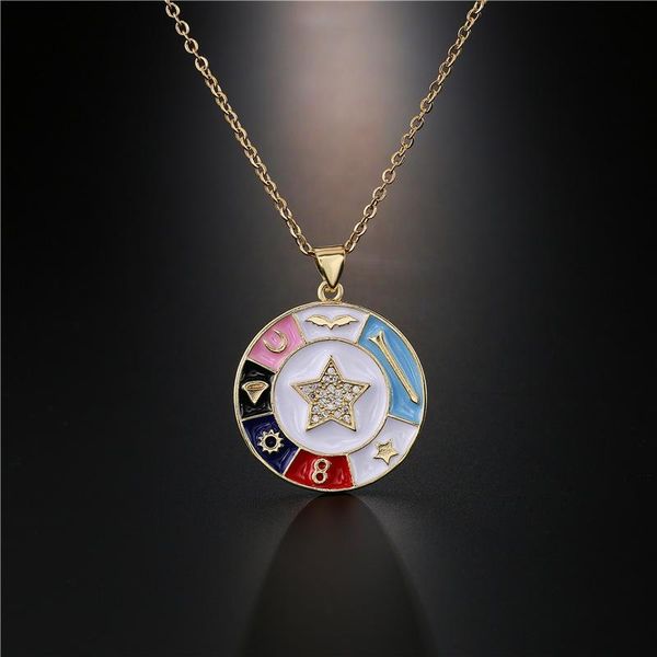 

chains fashion star and skeleton necklaces for women men colorful necklace gold plated planet pendant birthday party jewelry gifts, Silver