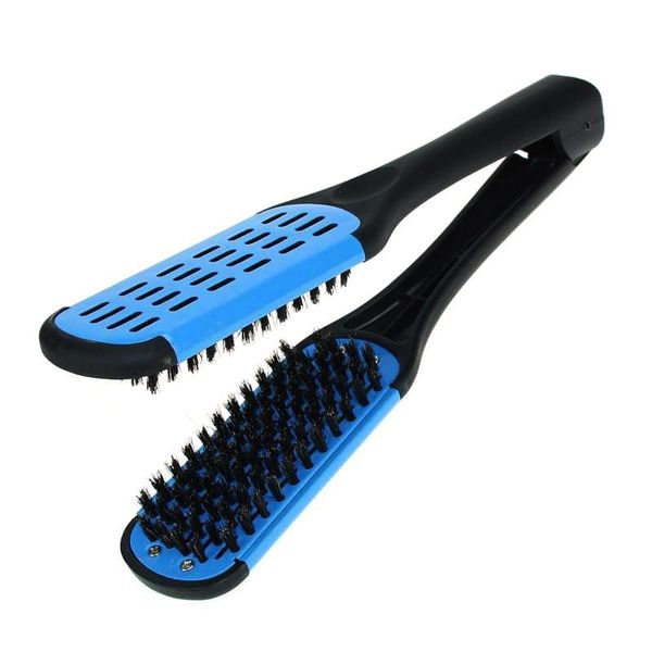 

electric hair brushes blue straightening comb styling tools boar bristle double sided brush clamp