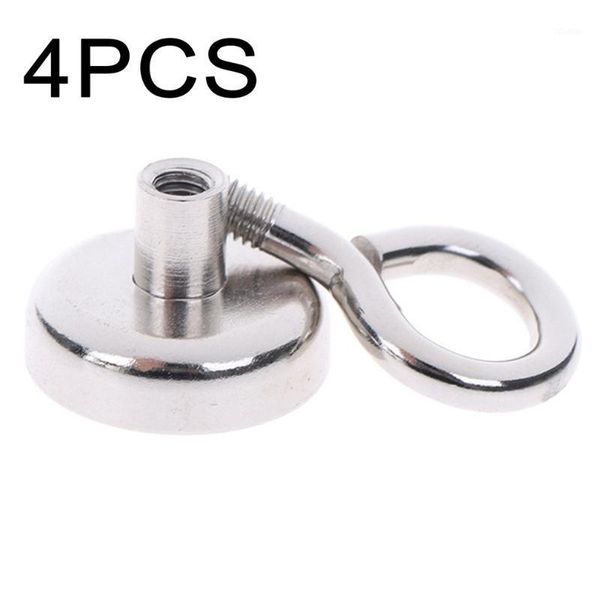 

hooks & rails 4pcs magnetic powerful heavy duty neodymium magnet metal hunting sea fishing detector silver accessories