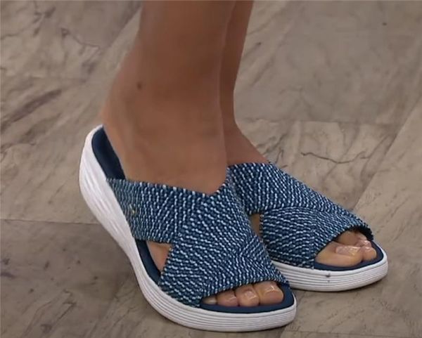 

platform women summer casual beach silppers ladies outdoor sandals walking shoes female sandels sandalias cross slippers, Black