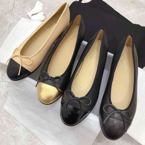 

dress shoes ballet apartamentos de luxo da marca clássico sapatos couro duas cores dividir arco redondo ballet sapato moda 5raj, Black