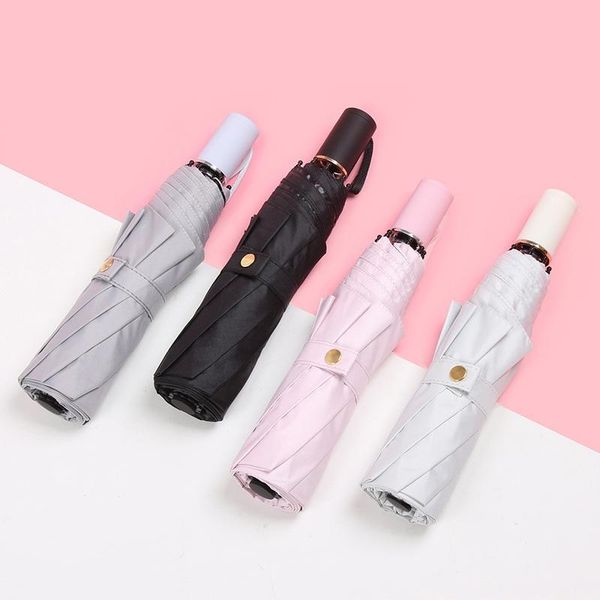 

umbrellas anti-uv student folding umbrella glue uv protection sunscreen for school office outdoor rainday