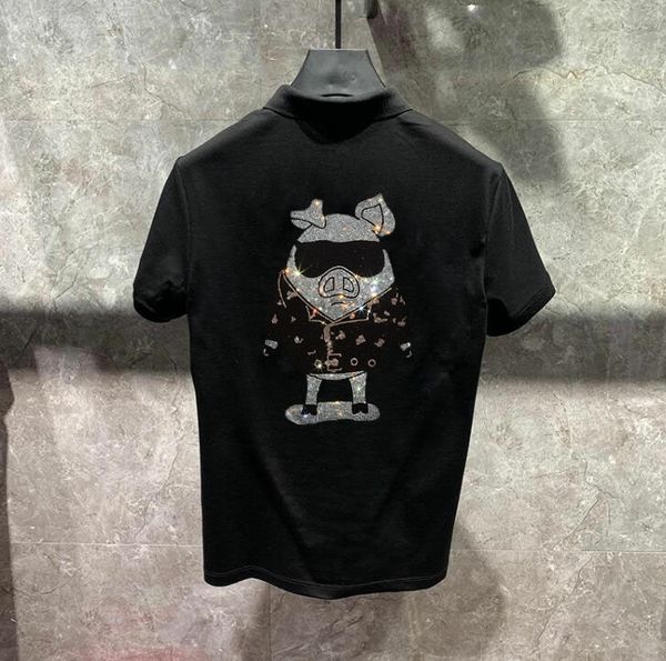 

business man polo shirts short sleeve 2022 fashion camouflage drill cotton youth wear, White;black