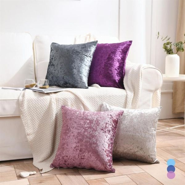 

cushion/decorative pillow cushion cover pink for sofa crushed velvet decorative pillows shiny kussenhoes living room nordic home decor