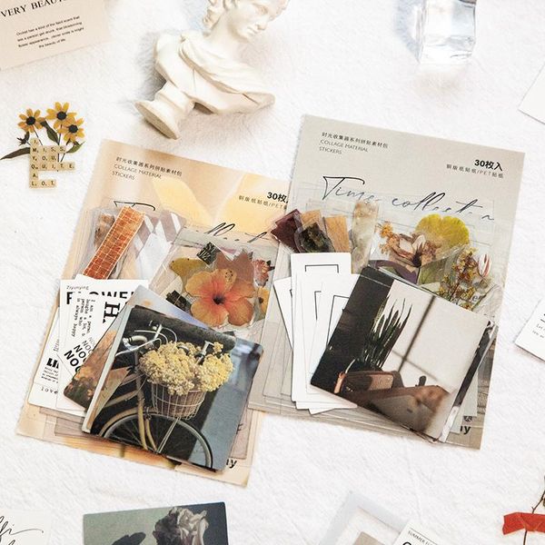 

gift wrap 30 pcs/pack ins scrapbooking stickers aesthetic diary sticker stick labels planner handmade collage supplies