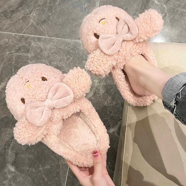 

slippers casual shoes low slides fur flip flops slipers women cover toe luxury plush flat soft 2021 basic cotton fabric fashion, Black